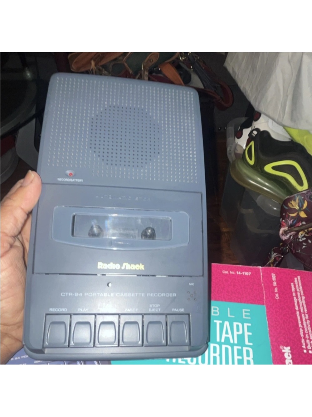 RadioShack Gray Portable Cassette Recorder - CTR-94